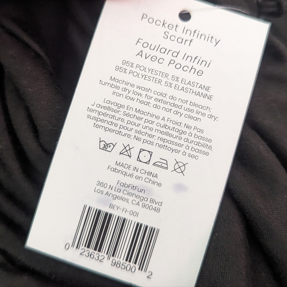 Infinity Hidden Pocket Scarf - Picture 2 of 3